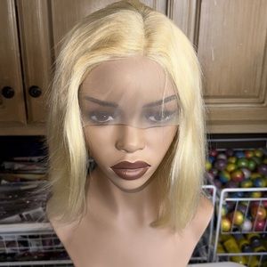 Lot 2106 ❤️NEW 100% Human Hair Lace front wig T Part Bob